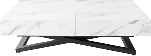 WFL Group Couchtisch – Höhenverstellbar und Multifunktional - Esstisch mit innovativer Höhenverstellung von 27 bis 76 cm, erweiterbar von 120 auf 200 cm. Perfekt für kleine Wohnungen und flexible Raumnutzung.