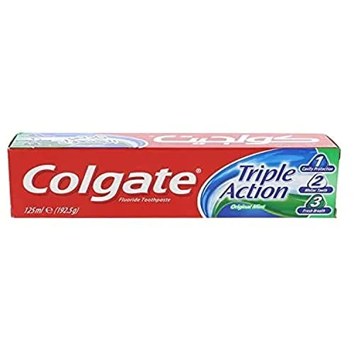 COLGATE Triple Action Original Mint Zahnpasta, 125 ml, Weiß