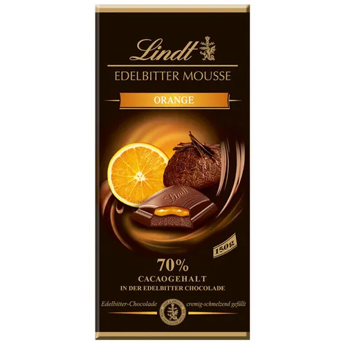 Lindt Edelbitter Mousse Orange 150g in braun von Edelbitter Mousse