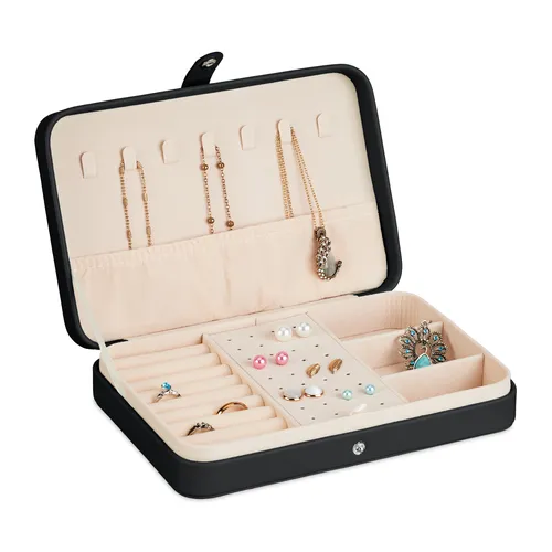Schmuckkästchen Schmuckaufbewahrung Reise-Schmucketui Schmuckbox Samtbezug