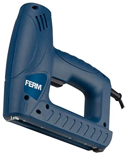 FERM Elektrotacker ETM1004 - Kombi-Tacker mit Schlagkraftregulierung - Tacker für Klammern und Nägel, ergonomisches Design für maximalen Komfort und Kontrolle, ideal für präzises Arbeiten.