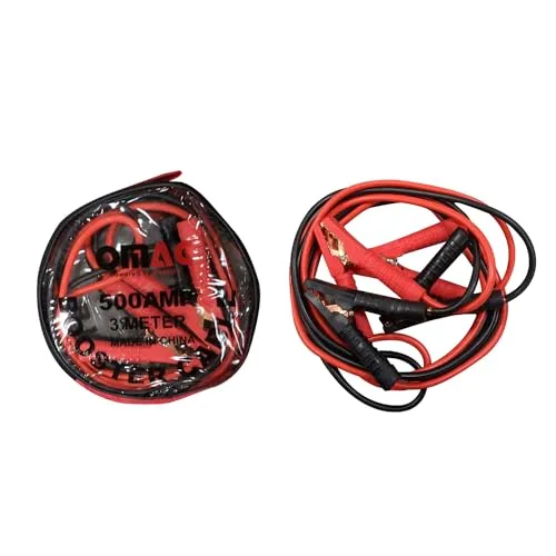 OMAC 2X 3M KFZ Starthilfekabel 500A Überbrückungskabel Starterkabel Ladegerät