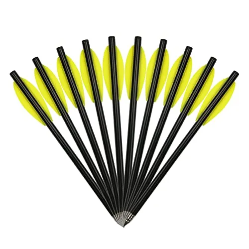 Empfehlung! X-Bow FMA Premium Bolzen für Pistolenarmbrüste - 6,5 Zoll - 10er Pack, für kleine Jagd und Feste Zielscheibe (Gelb)