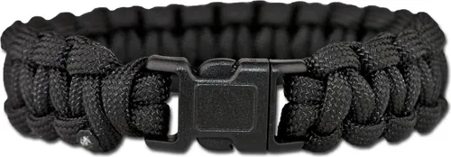 Survival Armband Schwarz 15mm M