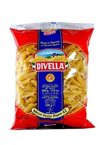 Divella Hartweizengriess Nudeln Mezze Penne Rigate 42 Gr 500 X 24