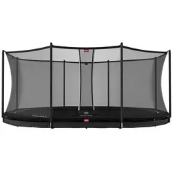 Berg Bodentrampolin InGround oval 520x345cm schwarz mit Sicherheitsnetz Comfort - Trampolin der Kategorie Trampoline, ovales Design für große Sprungflächen und optimale Sicherheit durch das hochwertige Sicherheitsnetz Comfort.