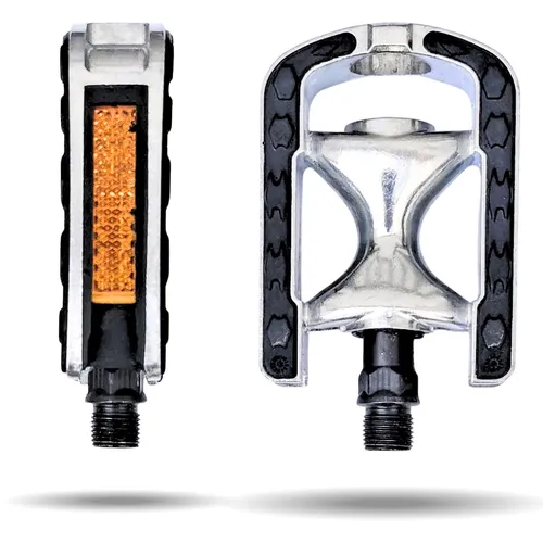Wellgo FP-920B Fahrradpedale - Rutschfeste Aluminium Pedale mit Reflektoren - Die Wellgo FP-920B Fahrradpedale bieten mit ihrem rutschfesten Silikon und den integrierten Reflektoren höchste Sicherheit und Stabilität. Ideal für MTB, Trekking und Cityräder. Genießen Sie ein sicheres Fahrvergnügen bei jedem Wetter!