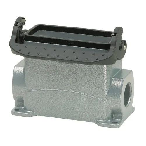 Walther P711416MS Sockelgehäuse B16 LVB, 1xM25 mit Stutzen - Steckverbindersysteme – Robustes Sockelgehäuse aus Aluminium mit IP65 Schutzart, ideal für den Einsatz in anspruchsvollen Umgebungen.