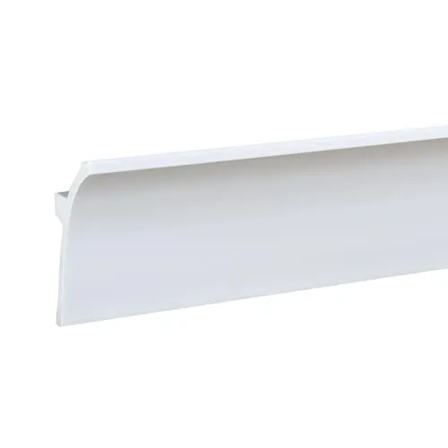 PROVISTON Licht Stuckleiste 50 x 100 x 2000 mm Moderne LED Deckenleiste Klassisches Profil Hochwertige Deckenleiste Kunststoff Weiß Wasserfest, Robust und Langlebig