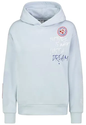 Eight 2 Nine Damen Sweat Hoodie Bedruckt Kapuze Print Stickerei - Stylischer Damen Sweat Hoodie mit auffälligem Schriftzug und hochwertiger Verarbeitung. Ideal für entspannte Freizeitaktivitäten und modische Auftritte. Bequemes Material sorgt für angenehmen Tragekomfort.
