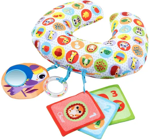 Chicco 160570 Poduszka do Zabawy Magiczny Las - Ergonomisches Tummy Time Kissen mit bunten Waldtier-Illustrationen, das die Sinne stimuliert und von Kinderärzten empfohlen wird. Maschinenwaschbar für hohe Hygiene.