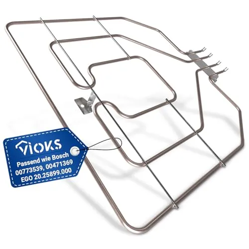 VIOKS Backofen Heizspirale 2800W - Heizelement für Backöfen & Herde, passend für Bosch, Siemens und mehr. Heizt schnell auf und sorgt für eine lange Lebensdauer.