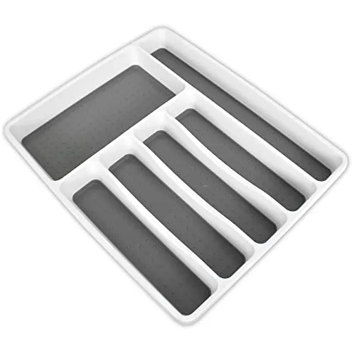 Besteckkasten für Schubladen Besteckhalter Küche Schubladeneinsatz Besteck Organizer 6 Fächer Schublade Besteckeinsatz für Messer Löffel Gabel Essstäbchen Kochutensilien Küchenhelfer Kochzubehör