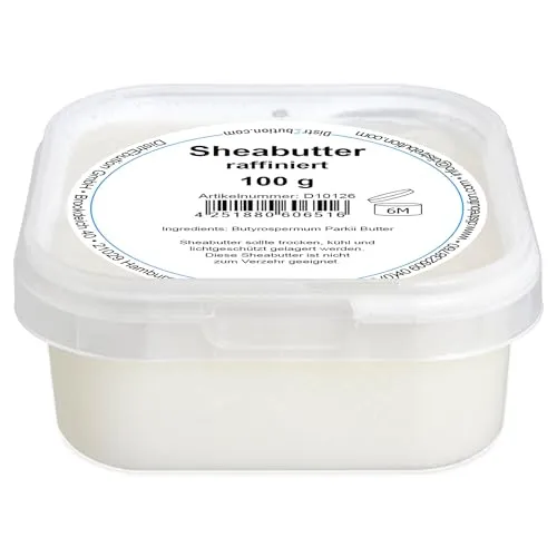 Sheabutter 100g Zertifiziert Vegan raffiniert für natürliche Kosmetik