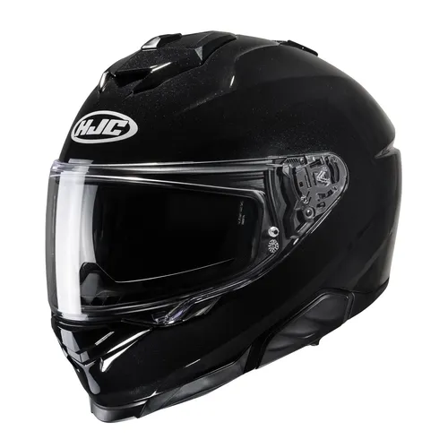 HJC i71 Solid Helm, schwarz, Größe 2XS für Männer - Motorradhelm mit fortschrittlicher Polycarbonat Schale und integrierter Sonnenblende für optimale Sicht und Komfort bei jeder Fahrt.
