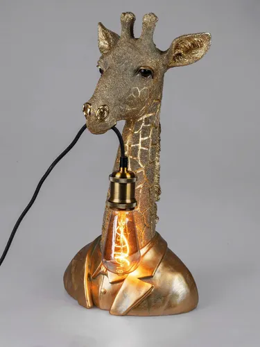 Dekorative Tischlampe Giraffe Büste mit Anzug von formano