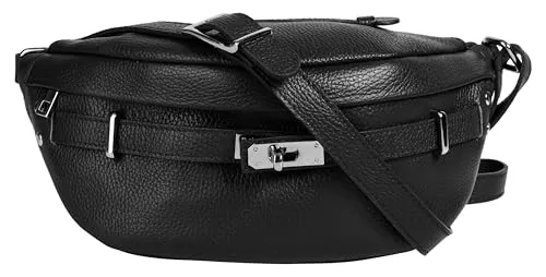 Gürteltasche SAMANTHA LOOK – Elegante Damen Bauchtasche aus echtem Leder - Gürteltasche für Damen, gefertigt aus 100% italienischem Rindleder. Mit geräumigem Hauptfach und stylishen clean Chic Design – perfekt für Freizeit, Festivals oder Reisen.