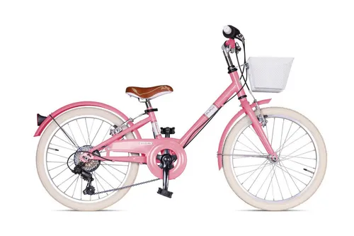 VENICE - I love Italy Kinderfahrrad 20 Zoll mit SHIMANO 6-Gang Schaltung - Ideales Mädchenfahrrad für Schule und Freizeit. Mit schickem italienischen Design und zuverlässiger 6-Gang Kettenschaltung für müheloses Fahren. Der praktische Korb bietet Platz für Rucksack und Spielzeug.