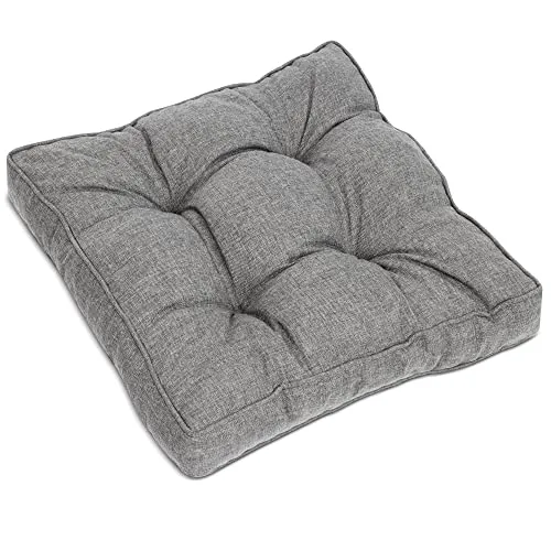 Beautissu Outdoor Loungekissen 60x60cm – Schmutz- & Wasserabweisend für Gartenmöbel - Stuhlkissen, ideal für Garten- und Loungemöbel, mit 10cm dickem Polster für hohen Sitzkomfort und pflegeleichtem, wetterfestem Material.