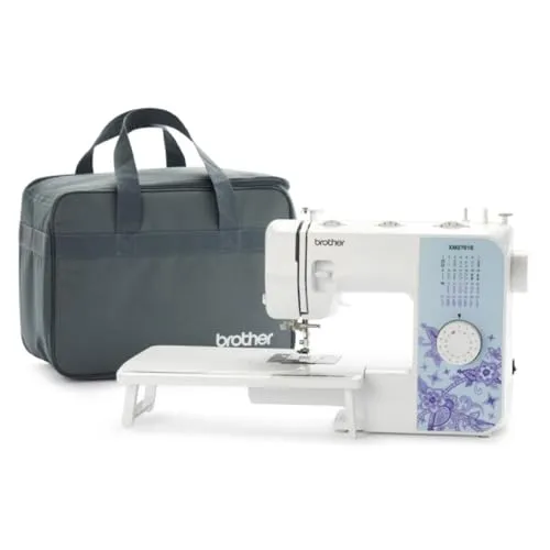 Brother XM2701S Nähmaschine (Exklusive Edition), Tisch und Tasche inklusive, 27 Nähprogramme, Freiarm, Elektrische Nähmaschinen, Jeans Nähen, Automatischer Einfädler