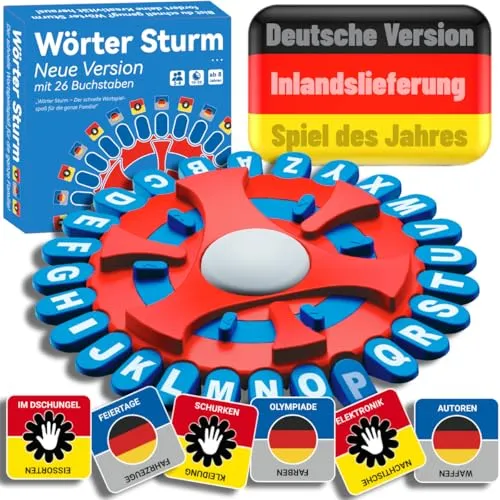 BLOOOK Wörter Sturm Spiel – Schnelles Wortspiel für die ganze Familie