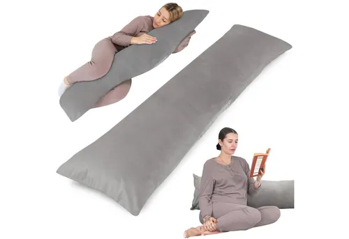 Totsy Baby Seitenschläferkissen Velvet 40 x 145 cm - Schwangerschaftskissen & Seitenschläferkissen, ergonomisches Design für optimale Unterstützung beim Schlafen und Relaxen, abnehmbarer Bezug für einfache Pflege.