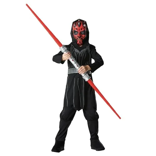 Rubie's Official 881216S Disney Star Wars Darth Maul-Kostüm für Kinder - Kostüme für Kinder, inklusive Gewand mit Kapuze, Hose und Maske - ideal für Halloween und Kinderpartys, geprüft nach europäischen Standards.