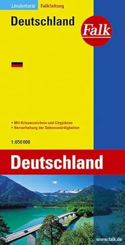 Falk Länderkarte Falkfaltung Deutschland 1 : 650 000