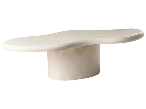 Produktbild BELIANI Akzent-Couchtisch weiß MgO 120 x 57 cm