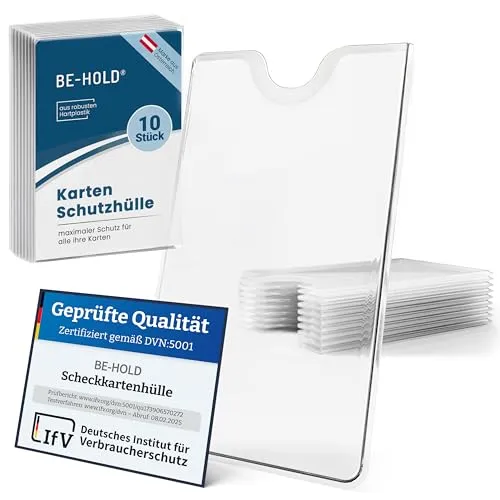 BE-HOLD 10 x Scheckkartenhülle in weiß von BE-HOLD