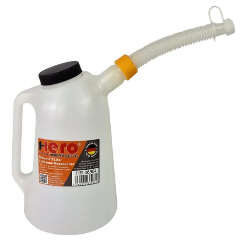 Füllkanne Messbecher Ölkanne Kanne 3L Becher Messkanne Ausgießer KFZ HERO
