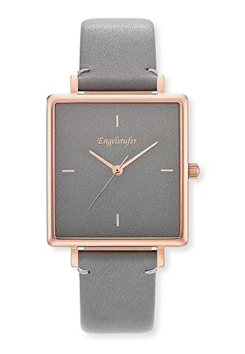 Engelsrufer ERWA-COLOUR-LGY2 Damen-Uhr - Elegante Armbanduhr für Damen mit analogem Quarzwerk, in stilvollem Rosé und Grau – perfekt für jeden Anlass.