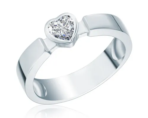 Rafaela Donata Silberring Damen-Ring 925 Sterling Silber mit Zirkonia - Eleganter Bandring aus 925 Sterling Silber in Herz-Optik, verziert mit funkelndem Zirkonia. Ideal für besondere Anlässe oder als Geschenk.