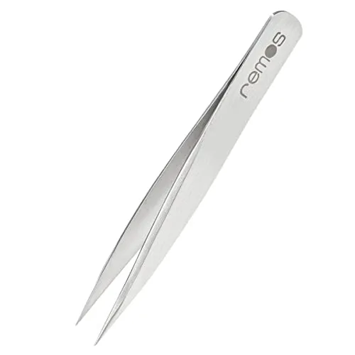REMOS Mini Splitterpinzette aus rostfreiem Edelstahl - feine Spitze - 6 cm