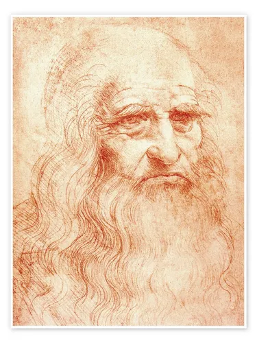 Posterlounge Wandbild Selbstbildnis, Leonardo da Vinci, erhältlich als Poster, Leinwandbild, Wandsticker oder Acrylglasbild