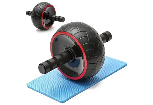 Sport-Knight® Bauchtrainer Rolle mit Kniematte – Effektives Core-Workout - Ergonomischer Bauchtrainer für ein intensives Training von Rumpf, Bauch und Rücken. Mit rutschfesten Griffen und einfacher Montage – ideal für ein vielseitiges Workout zu Hause.