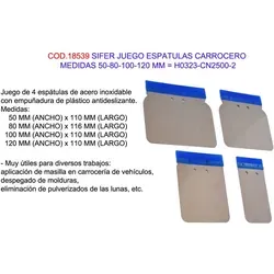 Bodybuilder-spachtel-set 50-80-100-120 Mm H0323-cn2500-2 - Sifer