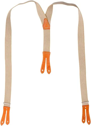 Trachtenhosenträger in beige mit Knopfloch Beige fein