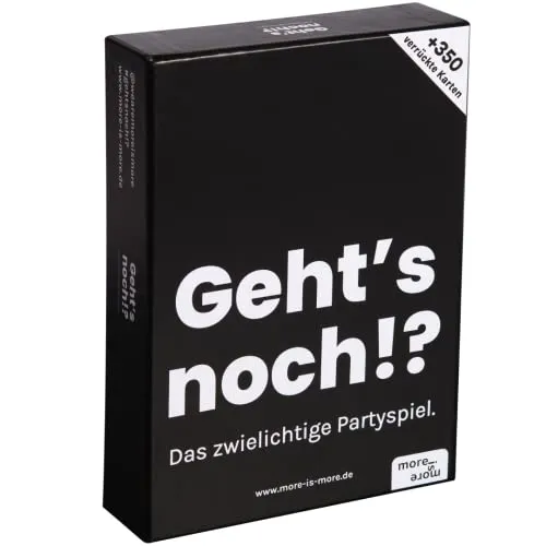 more is more Geht's noch!? - verrücktes Partyspiel mit 380 Spielkarten, ideal für lustige Spieleabende und diverse Anlässe wie Silvester und Geburtstage