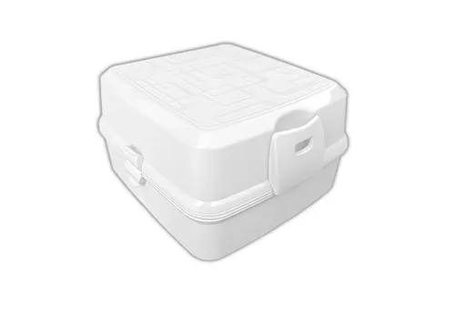 HAC24 Lunchbox Brot- und Lunchbox mit 4 Fächern Vesperdose Brotdose Vorratsbox, Kunststoff, 1400ml, Inkl. Gabel & Löffel