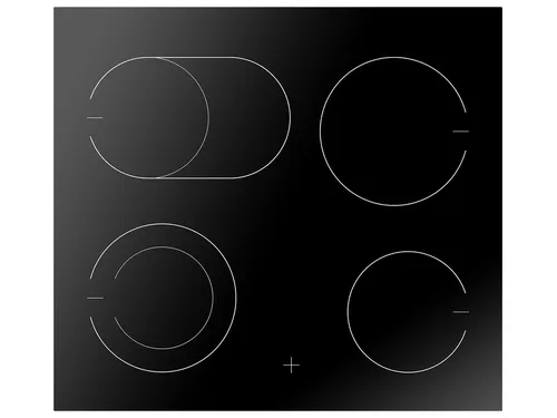 Amica EC 742 100 C Glaskeramikkochfeld - 60 cm breites Kochfeld mit TopSpeed-Kochzonen für schnelles und effizientes Kochen in Ihrer Küche.