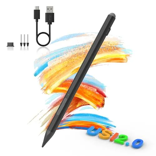 USI 2.0 Stylus Pen für Chromebook, 4096 Druckniveau, magnetisch & USB-C-Schnellladung Stift für Googel Pixel Tablet, Amazon Fire Max 11, Lenovo chromebook Duet, ASUS chromebook, HP chromebook und mehr