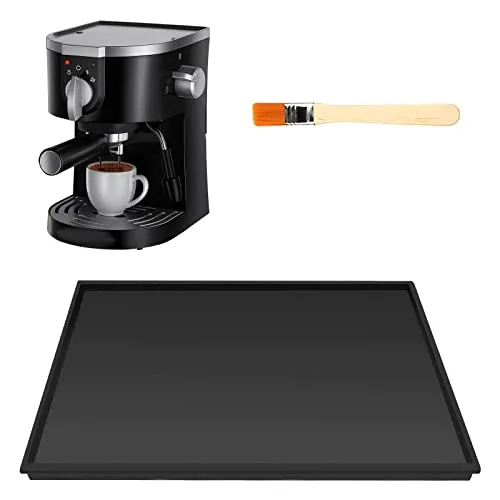Kaffeevollautomat Silikon Unterlage Auslaufsichere Matte: Nizirioo 48x30cm Silikon Matte Unter Kaffeemaschine Matte für Kaffeemaschine Anti-rutsch Unterlage Kaffeevollautomat Barista Zubehör