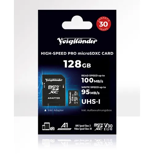 Produktbild Voigtländer 128GB microSDXC Prof. High-Speed UHS-I Karte