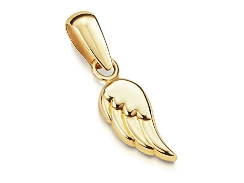 Silberketten Store Goldanhänger, Kettenanhänger Engelsflügel - 333 Gold