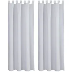 Bestlivings 2er Set Dekoschal Ellen mit Raffhalter & Haken - Fenstervorhänge in trendiger Satinoptik, sorgen für eleganten Blendschutz und ein stilvolles Wohnambiente. Inklusive Raffhalter und Haken für einfache Montage.