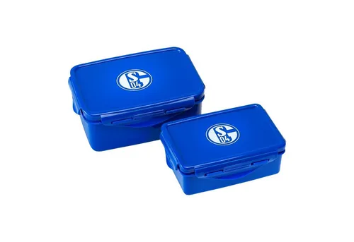 FC Schalke 04 Lunchbox Brotdose 2er-Set, PP Kunststoff, (4-tlg)