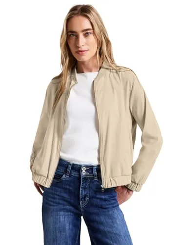 Street One Damen A212694 Blazer, Coastal Beige, Größe 46 - Leichte Funktionsjacke mit seitlichen Taschen und elastischem Saum, ideal für lässige und elegante Outfits.