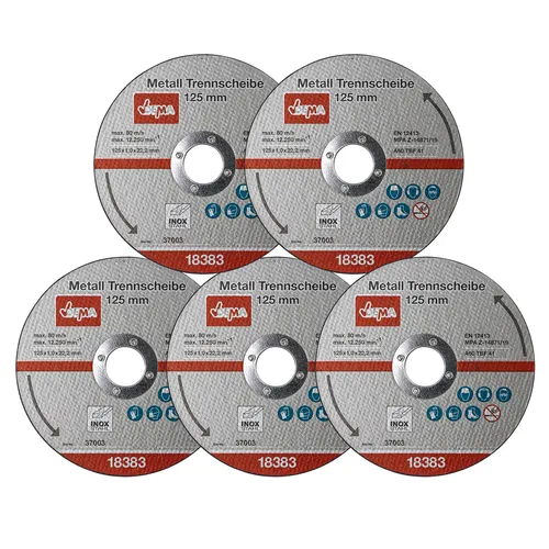Metall Trennscheiben Set 5er 125mm 1,0 Trennscheibe Schleifscheibe Edelstahl