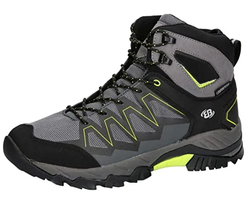 Brütting Unisex Mount Chillout High Cross-Laufschuhe, anthrazit/schwarz/Lemon, 45 EU - Wanderschuhe mit atmungsaktivem Nylon-Obermaterial und rutschfestem Gummisohle für optimalen Halt und Komfort bei Outdoor-Aktivitäten.